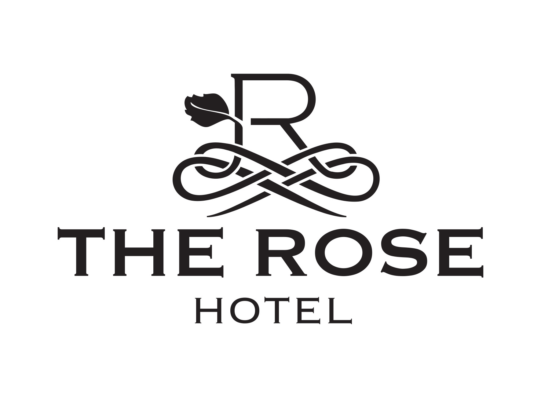 Rose logo black www.therosehotel.com_v3