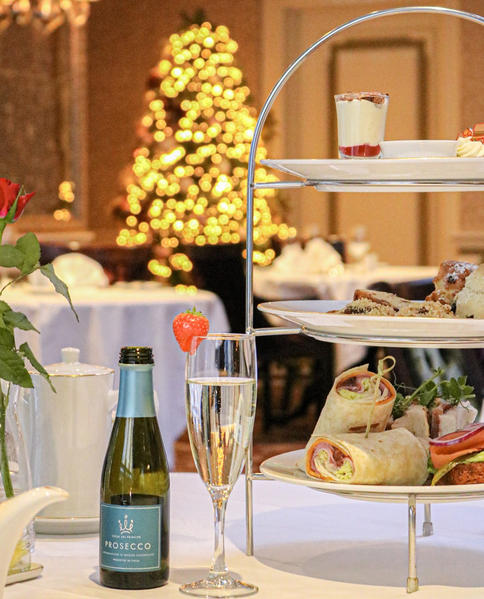 Prosecco at Festive Afternoon Tea